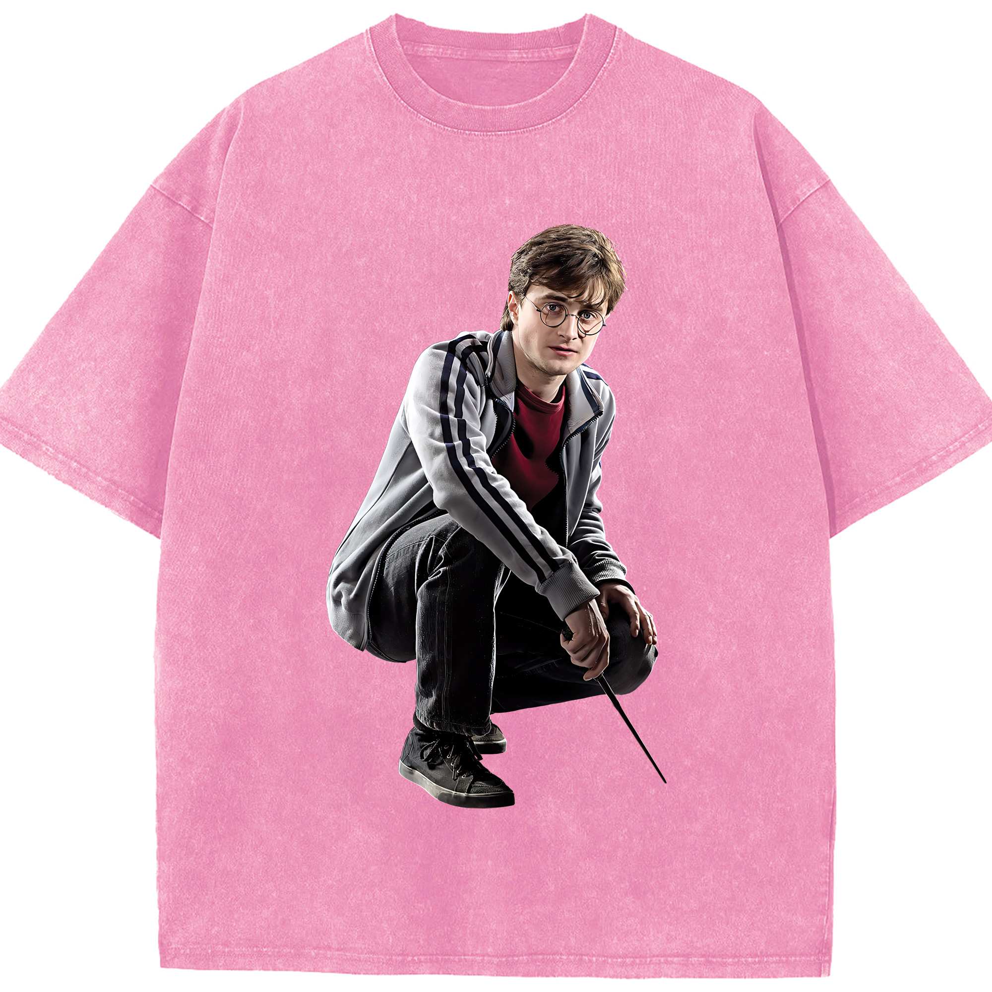 （画像用） Harry Potter ハリー・ポッターシリーズ 綿100% ヴィンテージ風 半袖Tシャツ（フロントプリント）